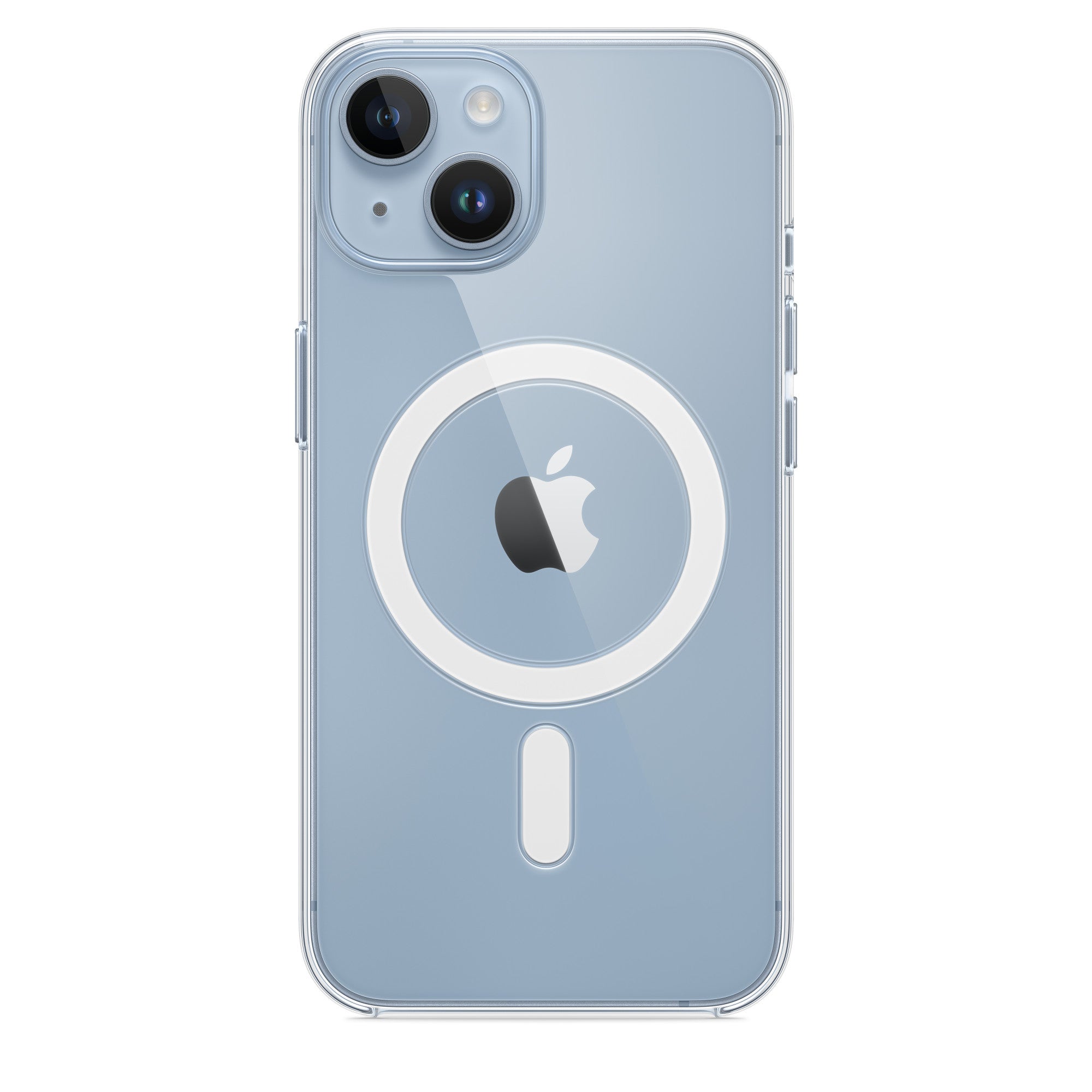 Clear case for iPhone 14, designed to provide durable protection while showcasing the phone's original color and design. The case features precise cutouts for buttons and ports, ensuring easy access, and is lightweight for a comfortable grip without added bulk.