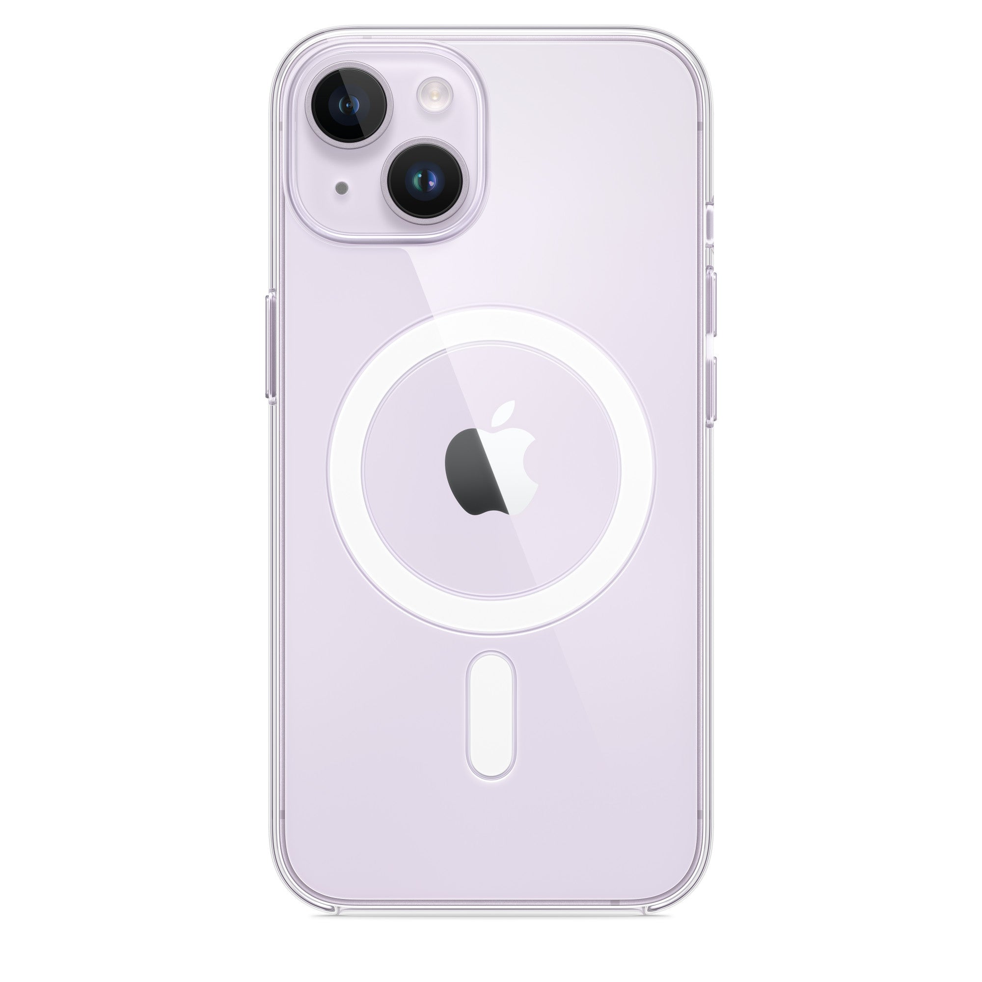 Clear case for iPhone 14, designed to provide durable protection while showcasing the phone's original color and design. The case features precise cutouts for buttons and ports, ensuring easy access, and is lightweight for a comfortable grip without added bulk.