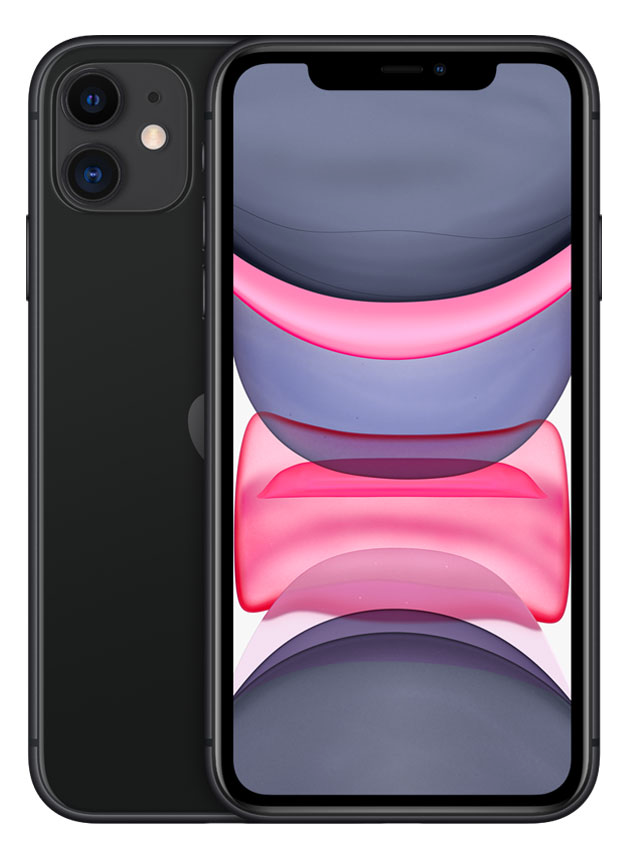 iPhone 11 Black - 6.1-inch Display, Dual 12MP Ultra Wide and Wide Cameras, 64GB Storage