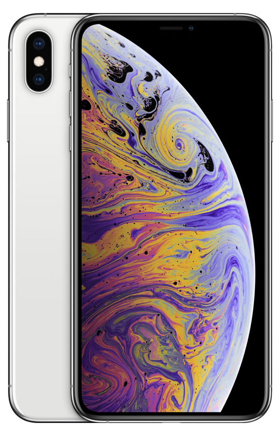 iPhone XS Max silver - 6.5-inch Super Retina OLED Display, Dual 12MP Rear Cameras, Face ID, A12 Bionic Chip, Up to 512GB Storage